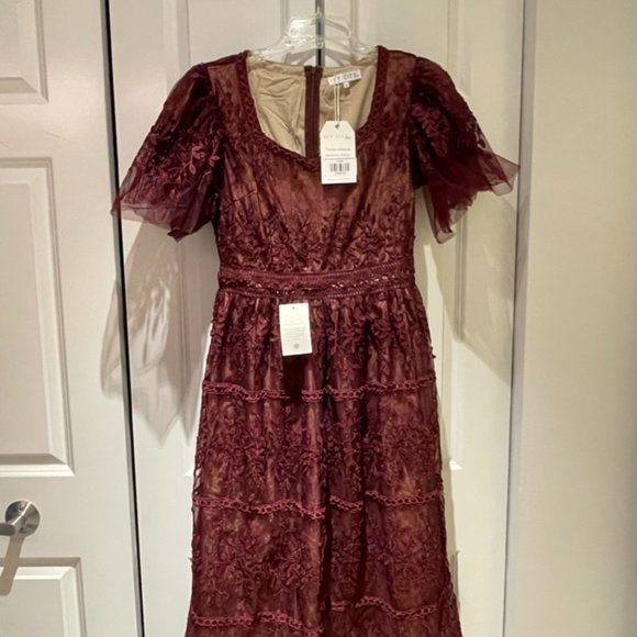 IvyCityCo Venice Dress With Flutter Sleeves - Size S - Picture 8 of 8